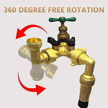 Load image into Gallery viewer, HQMPC Garden Hose Connector 90 Degree Brass Garden Hose Elbow Solid Brass Adapter (2Pcs)+ Extra 4 Pressure Washers
