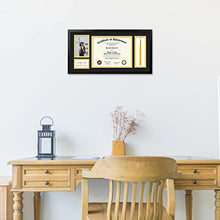 Load image into Gallery viewer, Golden State Art, Diploma Frame with Tassel Holder, 11x22 Wood Frame for 8.5x11 Document/Certificate,4x6 Photo with Double Mat (Black Over Gold), Real Glass, Black Shadow Box
