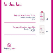 Load image into Gallery viewer, FOREVER NEW Delicates Laundry Kit - Includes 2 Bottles Granular Detergent Powder and Mesh Garment Wash Bag
