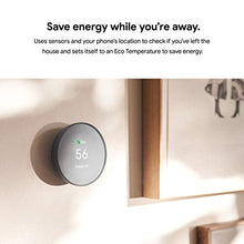 Load image into Gallery viewer, Google Nest Thermostat - Smart Thermostat for Home - Programmable Wifi Thermostat - Charcoal
