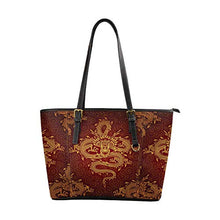 Load image into Gallery viewer, Women's Leather Handbags Shoulder Tote, Chinese Dragons, Top Handles Bag Purse for School Travel
