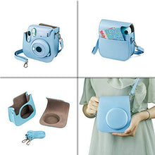Load image into Gallery viewer, Fujifilm Instax Mini 11 Instant Camera + Fujifilm Instax Mini Twin Pack Instant Film (16437396) + Single Pack Rainbow Film + Case + Travel Stickers (Sky Blue)
