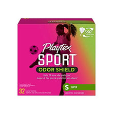 Load image into Gallery viewer, Playtex Sport Odor Shield Tampon, Super Absorbency, Unscented, 32 Count
