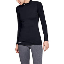 Load image into Gallery viewer, Under Armour Women's ColdGear Authentics Compression Mock , Black (001)/Metal , Large
