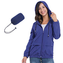Load image into Gallery viewer, JTANIB Womens Raincoat Windbreaker Waterproof Lightweight Packable Hooded Rain Jacket S-XXL
