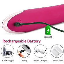 Load image into Gallery viewer, BOMBEX Beaded Thrusting Rabbit Vibrator William, 9.8" Triple Action G Spot Vibrator with Independent Clitoral Stimulator, 10 Patterns, Waterproof &amp; Rechargeable Sex Toys for Women, Rose
