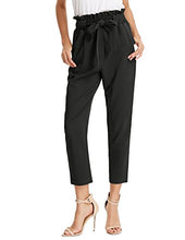 Load image into Gallery viewer, GRACE KARIN Women's Pants Casual Cropped High Waist Pants 2pcs L Black+Blue-Gray
