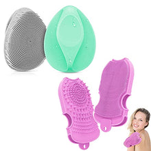 Load image into Gallery viewer, Skin Care Shower Bundle of Silicone Body Scrubber and Silicone Face Scrubber
