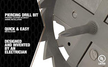 Load image into Gallery viewer, Madison Electric Products-MSBST250 Fixture and Ceiling Electrical Box Smart Box Shark Tooth with Hole Saw
