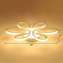 Load image into Gallery viewer, Modern Ceiling Light Fixture, CraftThink Flush Mount 23" Wide Silicon Gel Twist Semi Flush Light Nordic Style LED Ceiling Fixture for Living Room Bedroom Office, Warm Light Source
