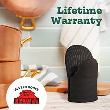 Load image into Gallery viewer, Big Red House Mini Oven Mitts, Made with Recycled Cotton Infill, 480 F Heat Resistant, 1 Pair Black
