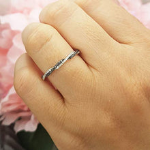 Load image into Gallery viewer, Dazzlingrock Collection 0.25 Carat (ctw) 10K Round Black &amp; White Diamond Wedding Band 1/4 CT, White Gold, Size 7
