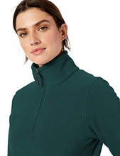 Load image into Gallery viewer, Amazon Essentials Women's Classic Fit Long-Sleeve Quarter-Zip Polar Fleece Pullover Jacket, Deep Pine, Small
