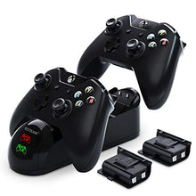 Load image into Gallery viewer, Controller Charger for Xbox, YCCTEAM Battery Pack Rechargeable for Xbox One, Xbox One X, Xbox One S, Xbox One Elite Controller, Charging Station for Xbox One with 2pcs 1200mAh Rechargeable Battery
