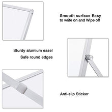 Load image into Gallery viewer, MerLerner 12” x 12” Small Magnetic Dry Erase White Board Mini Portable Dual-Sided Desktop Whiteboard Easel 360°Rotation for Office,Home,School
