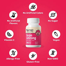 Load image into Gallery viewer, Renzo's Iron Supplements for Kids, Dissolvable Vegan Iron Supplement for Children, Sugar Free Iron Supplements for Anemia, Oh-Oh-Oh Orange Flavor, 90 Melty Tabs
