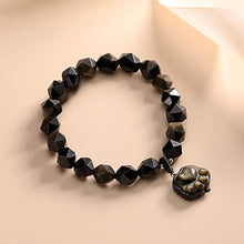 Load image into Gallery viewer, Jewever Obsidian Cat Claw Bracelet Speciacl-cut-shape Elastic Simple Design Stretch Woman Jewelry
