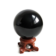 Load image into Gallery viewer, Mina Heal Obsidian Crystal Ball for Fengshui Ball, Meditation, Crystal Healing, Divination Sphere, Home Decoration, 100% Natural and Genuine (50 mm)
