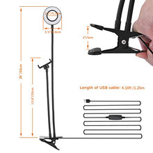 Load image into Gallery viewer, Selfie Ring Light, LEDGLE Upgraded Ring Light 360° Rotating with Cell Phone Holder Stand and Flexible Arms 3 Light Modes 10 Level Brightness for Live Stream Makeup and YouTube Video
