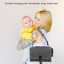 Load image into Gallery viewer, Portable Changing Pad, Waterproof Detachable Travel Changing pad for Newborn Girl Boy, Baby Changing Mat with Wipes Pocket &amp; Shoulder Strap Foldable Diaper Changing pad, Baby Shower Gifts
