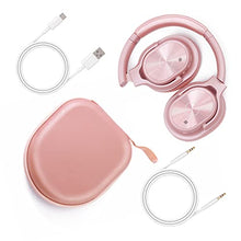Load image into Gallery viewer, ZIHNIC Active Noise Cancelling Headphones, 40H Playtime Wireless Bluetooth Headset with Deep Bass Hi-Fi Stereo Sound,Comfortable Earpads for Travel/Home/Office (Rose Gold)
