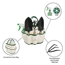 Load image into Gallery viewer, Pure Garden 75-08002 8 Piece Garden Tool and Tote Set Repel-pesticides, 7x4.5, b
