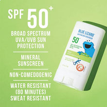 Load image into Gallery viewer, BLUE LIZARD Mineral Sunscreen Stick with Zinc Oxide SPF 50+ Water Resistant UVA/UVB Protection Easy to Apply Fragrance Free, Kids, Unscented, 5 Oz
