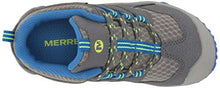 Load image into Gallery viewer, Merrell Chameleon 7 Mid Lace up Waterproof Hiking Boot, Grey/Blue, 10.5 US Unisex Little Kid
