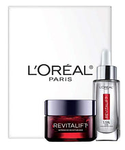 Load image into Gallery viewer, L'Oreal Paris Revitalift Anti-Aging Skin Care Regimen Kit with Hyaluronic Acid Facial Serum and Triple Power Face Moisturizer, Paraben and Fragrance Free, 2 count
