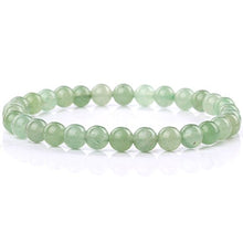 Load image into Gallery viewer, jennysun2010 Handmade Natural Green Aventurine Gemstone Smooth Round Loose Beads 6mm Stretchy Bracelet Healing  7'' Inches Wrist ( 30pcs Beads in The Bracelet )
