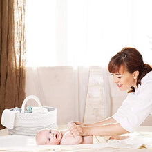 Load image into Gallery viewer, Luxury Little Baby Diaper Caddy Organizer - Rope Nursery Storage Bin for Boys and Girls - Large Tote Bag &amp; Car Organizer with Removable Inserts - Baby Shower Gift Basket - Newborn Registry Must Haves
