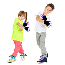 Load image into Gallery viewer, Aywewii Led Finger Gloves, Led Gloves LED Shoelaces Set Light Up Toys for Boys Girls, Flashing Gloves for Christmas Thanksgiving Birthday Glow Halloween Costume Party
