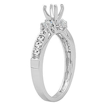 Load image into Gallery viewer, Dazzlingrock Collection 0.45 Carat (ctw) 18K Round Diamond Bridal Semi Mount Engagement Ring 1/2 CT, White Gold, Size 6
