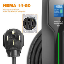 Load image into Gallery viewer, BESENERGY EV Charger Level 2 40Amp NEMA14-50 220V-240V Upgraded Portable EV Charging Cable Faster Charging Station, Electric Vehicle Charger Compatible with All EV Cars
