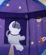 Load image into Gallery viewer, pan hui Play Tent - Space Themed Pretend Play Tent- Space Play House- Spaceship Tent for Kids - Foldable Pop Up Star Play Tent Purple
