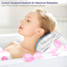Load image into Gallery viewer, Luxury Bath Pillow Bathtub Pillow - Bath Tub Cushion for Head, Neck, Shoulder and Back Support, Hot Tub Head Rest Bath Accessories for Women &amp; Men, Relaxation Spa Gifts Home and Travel
