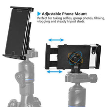 Load image into Gallery viewer, Sturdy Tablet and Phone Tripod Mount for iPad Samsung Tablet Cell Phone More, Rotatable Tiltable Tripod Adapter Stand Clamp Holder for Video Recording Photo Booth Live Music Camera by APPS2Car
