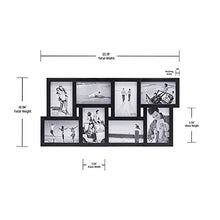 Load image into Gallery viewer, Malden International Designs Black 8 Opening 4x6 Collage Photo Frame
