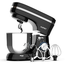 Load image into Gallery viewer, KUPPET Stand Mixer, 8-Speed Electric Mixer, Tilt-Head Food Mixer with Dough Hook, Wire Whip &amp; Beater, 4.7QT Stainless Steel Bowl, Black

