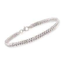 Load image into Gallery viewer, Ross-Simons Italian 14kt White Gold Cuban-Link Bracelet
