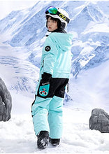 Load image into Gallery viewer, Boys/Girls Ski Suits One-piece Skiwear Windproof Waterproof Snow Wear Overalls Snowboarding Jacket for Kids
