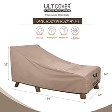 Load image into Gallery viewer, ULTCOVER Waterproof Patio Lounge Chair Cover Heavy Duty Outdoor Chaise Lounge Covers 2 Pack - 84L x 32W x 32H inch
