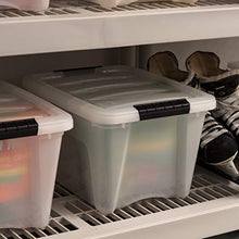 Load image into Gallery viewer, IRIS USA TB-17 19 Quart Stack &amp; Pull Box, Multi-Purpose Storage Bin, 6 Pack, Pearl

