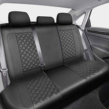 Load image into Gallery viewer, FREMONT AUTO Car Seat Covers Universal Full Set Seat Covers 8 Pieces - Airbag Compatible, Fit for 95% Cars, Trucks, SUVs (PVC Leather) (Black)
