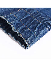 Load image into Gallery viewer, Tanming Women's Casual Vintage Elastic Waist Flared Pleated Midi Denim Jean Skirt (Large, Blue)

