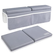 Load image into Gallery viewer, beiens Bath Kneeler and Elbow Rest Pad, 1.5'' Thick Quickly Dry Kneeling Pad and Elbow Support for Knee &amp; Arm Support Large Bathtub Kneeling Mat with Toy Organizer for Happy Baby Bathing Time (Grey)
