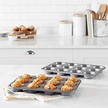 Load image into Gallery viewer, Amazon Basics Nonstick Muffin Baking Pan, 12 Cups - Set of 2
