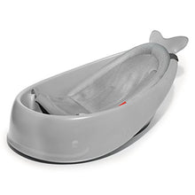 Load image into Gallery viewer, Skip Hop Baby Bath Tub, 3-Stage Smart Sling Tub, Moby, Grey
