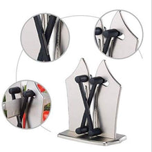 Load image into Gallery viewer, Professional Knife Sharpener Multipurpose Scissors Knife Sharpeners Manual,Best Kitchen Knife Sharpening with Diamond, Tungsten Steel, Ceramic Stone Non-Slip Base and Ergonomic Design
