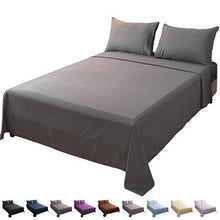 Load image into Gallery viewer, LBRO2M Bed Sheet Set Queen Size 16 Inches Deep Pocket 1800 Thread Count 100% Microfiber Sheet,Bedding Super Soft Hypoallergenic Breathable,Resistant Fade Wrinkle Cool Warm,4 Piece(Dark Grey)
